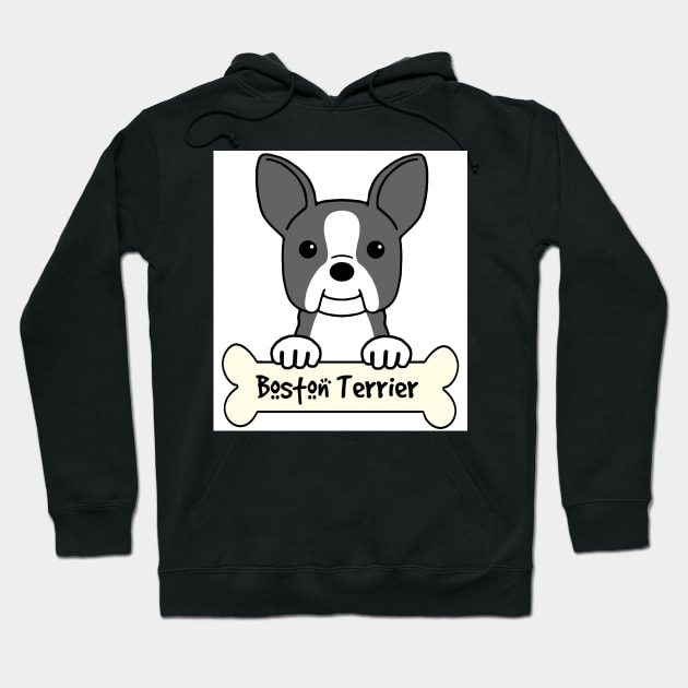 Boston Terrier Hoodie by AnitaValle